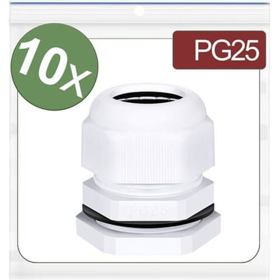 Quadrios 24CA411 Wartel PG25 Polyamide Wit 10 stuk(s)