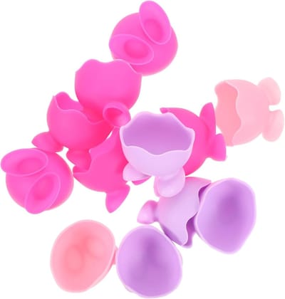 Silicone Eierdopjes - Eierhouders - Ontbijt Serveren - Verstelbaar & Magnetronbestendig - 5x4 cm - Willekeurige Kleuren