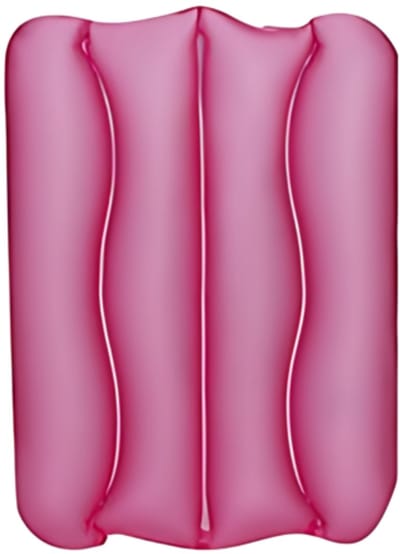Bestway Opblaasbaar reiskussen - roze - 38 x 24 cm - camping/vakantie/vliegtuig reis kussens
