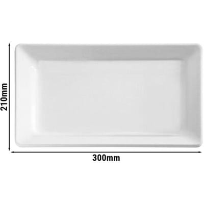 GGM Gastro (6 Stück) Tablett - PURE - Melamin - 300x210mm - Höhe: 30mm