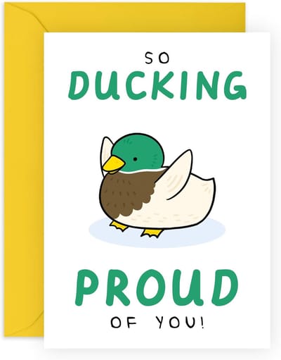 Gefeliciteerd Kaart - Wenskaart Felicitatie - Nieuwe baan vieren - Met stickers - 12 x 17 cm - Multicolor