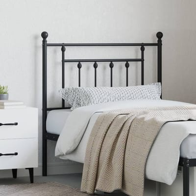 vidaXL - Vervangend - hoofdbord - 80 - cm - metaal - zwart