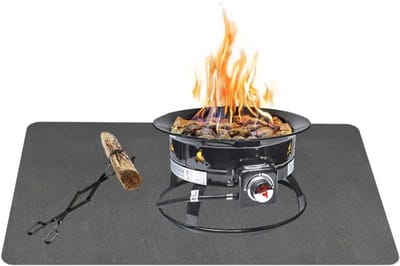 Vuurplaats Mat - Beschermmat Tuin - Terras Beschermen - Hittebestendig Glasvezel - 24 Inch Diameter - Zwart