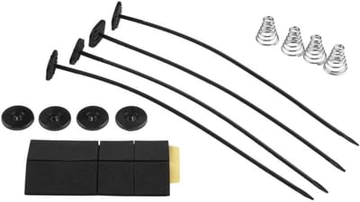 Universele Elektrische Ventilator Montagekit - Zwart - 22 cm - Kunststof en Roestvrij Staal - Voor Radiatorventilatoren