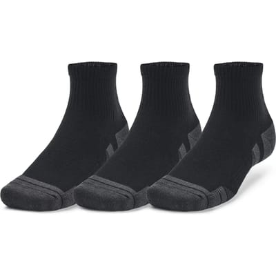 Under Armour UA Performance Tech 3pk Qtr-BLK Unisex Sportsokken - Zwart - Jet Grijs