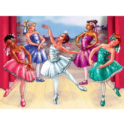 5D DIY Diamant Schilderij  Cartoon Meisje Danser  Borduren Kruissteek 5D Home Decor geschenken Muurstickers 20X30CM