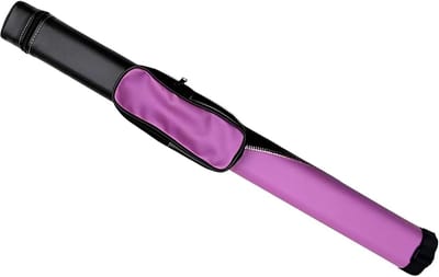 Biljartkeu Tas - Poolkeu Koffer - Beschermende Opslag - Lichtgewicht PU Leer - 82 cm Lengte - Zwart Paars