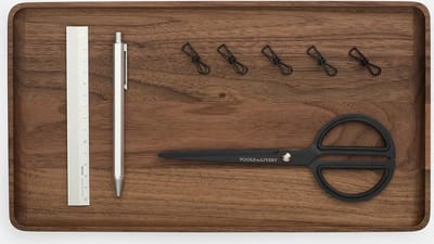 Oakywood Catchall Tray Walnut - Massief Walnoot - Luxe Houten Bureau Organiser - Large 36 x 20 cm