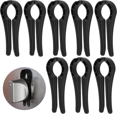 Fornuisknopsloten - Babyproof sloten - Kinderveiligheid keuken - Hittebestendig materiaal - 8 stuks - Zwart