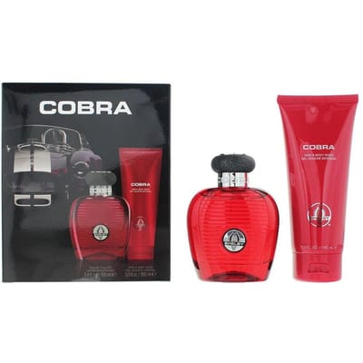 Set Carroll Shelby: Red Cobra, Douchegel & Shampoo 2-in-1, 150 ml + Red Cobra, Eau De Toilette, Voor Mannen, 100 ml