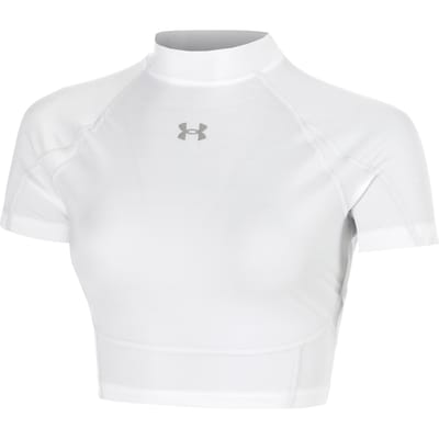 Under Armour HeatGear Elite Crop T-shirt Dames-wit