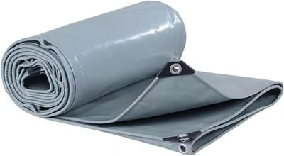 Heavy Duty Zeildoek - Waterdichte Tarp - Bescherming Buiten - Scheurvast PVC Coating - 4x4m - Grijs