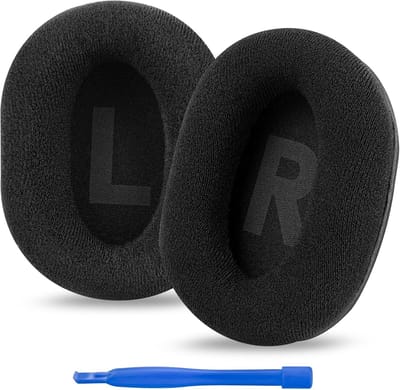 Vervangende oorkussens en oorschelpen (fluweel/zwart) Geschikt voor Logitech G Pro, G Pro X, G433, G233 en G Pro X 2 headsets.