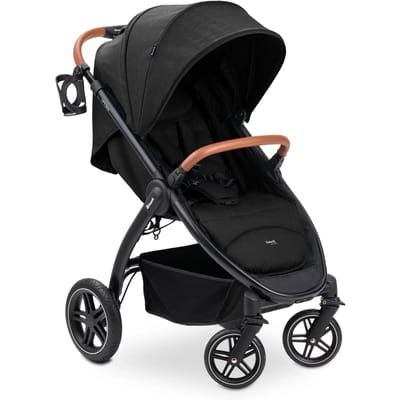 Hauck Uptown - Buggy - Geschikt voor stad en bos - Voor korte en lange benen - Black Melange Black