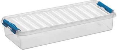 Sunware - Q-line opbergbox 2,5L transparant blauw - 38,8 x 14,2 x 6,5 cm