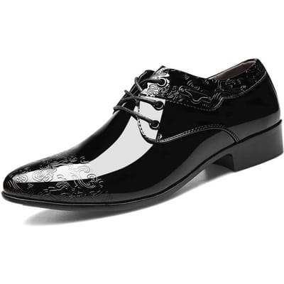 Heren Casual Zakelijke Schoenen Formele Schoenen Veterschoenen Formeel Zwart Leer Brogues Heren Bruiloft Feest Kantoor Oxford Schoenen 43 black