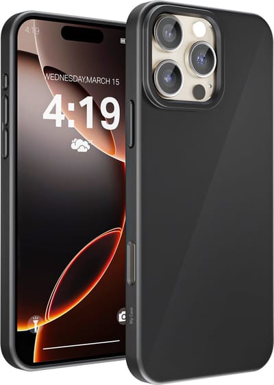 Hoesje geschikt voor iPhone 16 Pro Zwart - Hoes Siliconen Zwart Hoesje Case Cover