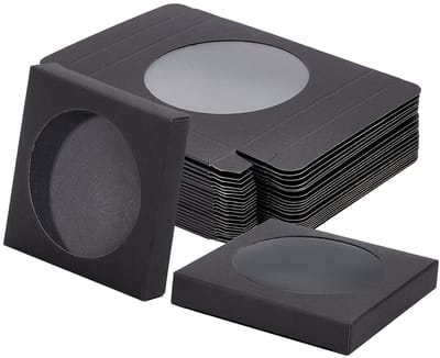Dailygoods- Geschenkdozen 24 stuks - Kraftpapier met venster - 9 x 9 x 1,5 cm - Cadeauverpakking voor snoep - Bruiloft/feest - Geschikt voor bakkerijverpakkingen
