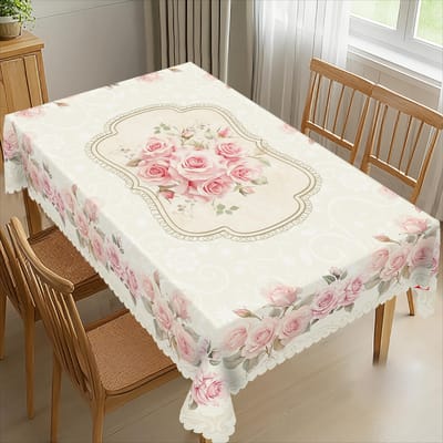Roze Roos Bloemen Rechthoekig Tafelkleed Bruiloft Feest Decoratie Lente Bloemen Keuken Eettafel Kleed Moederdag Cadeau Huis Decoratie 90x140cm