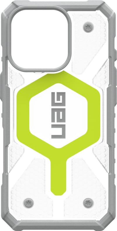 UAG Hoesje Geschikt voor iPhone 16 Pro Hoesje - UAG Pathfinder Clear MagSafe Bundle - geel