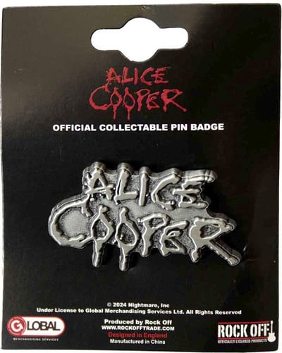 Alice Cooper - Dripping Logo Pin - Zilverkleurig