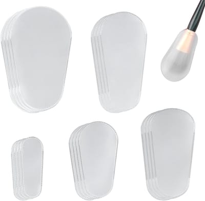 20 Stuks Transparante Make-up Borstel Covers, 5 Maten Beschermhoezen voor Borstels, Stofdicht en Waterdicht voor Reizen en Dagelijks Gebruik