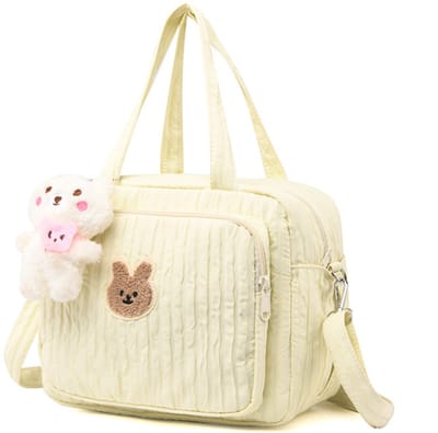 Baby luiertas - Schoudertas - Baby verzorging - Grote capaciteit - 24 x 14 x 20 cm - Geel