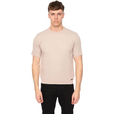 Duck and Cover Heren Marvela Geweven T-Shirt (Stone)