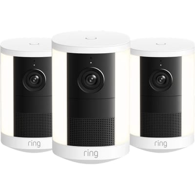 Ring Spotlight Camera 2e Generatie Batterij Wit 3-Pack