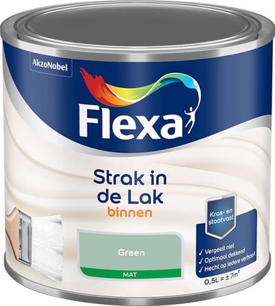 Flexa - Strak In De Lak Binnenlak Mat - Green - Mengverf - 500 Ml