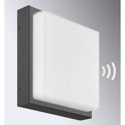 LCD Buitenwandlamp Ernest, grafiet, E27, bewegingsmelder