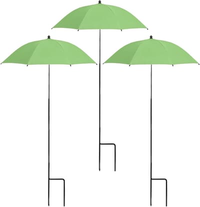 Plantenparaplu Set - Tuin Paraplu - Planten Beschermen - UPF 50+ Zonwering - Set van 3 - Groen