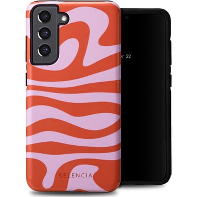 Selencia Hoesje - Geschikt voor Samsung Galaxy S21 FE - Backcover - Dream Swirl Pink