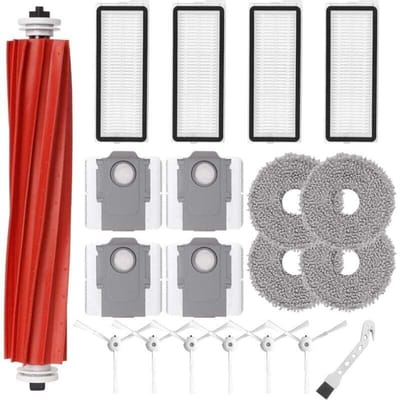 Geschikt voor Roborock Roborock P10 Q Revo - Robot Accessoireset Reserveonderdelen 1 Hoofdrolborstel - 4 HEPA-filters - 4 dweilen - 6 Zijborstels - 4 Stofzakken - 1 Borstel