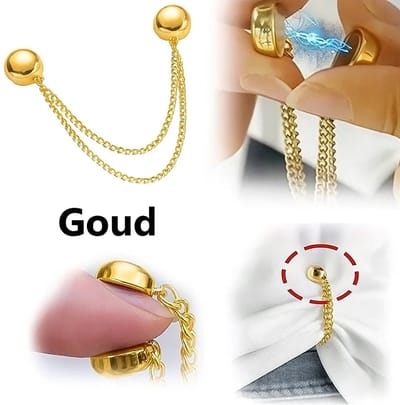 Magnetische Broek & T-Shirt Kleding Clip I Broekpijp Verkorter I Taille Versmaller I Kleding Gesp I Goud