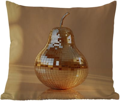 Tuinkussen - Goud - Disco - Glitter - Peer - 40x40 cm - Weerbestendig