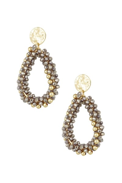 Oorbellen Crystal Drop Beads - Kralen - Crystal Beads - Cadeau - Feestdagen - Terracotta