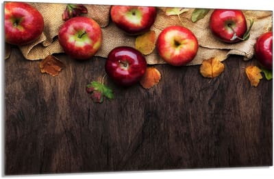 TMK ArtDeko - Serie - Glazen Beschermer voor Fornuis - 80x52 cm - Appels Design