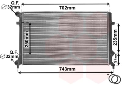 Van Wezel - RADIATOR VOOR AUDI A3 8P 2003-2008 1K0121251AR