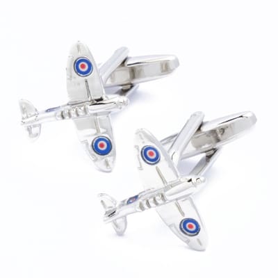 Manchetknopen - Vliegtuig Spitfire