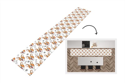 Keukenloper - Loper keuken - Patronen - Hond - Corgi - 300x50 cm - Keukenloper vinyl