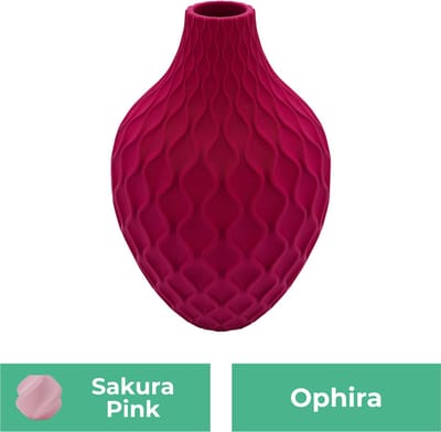 Ophira moderne vaas – Decoratieve vaas - Sakura Roze - 3d geprinte vaas – geschikt voor droogbloemen - 20CM