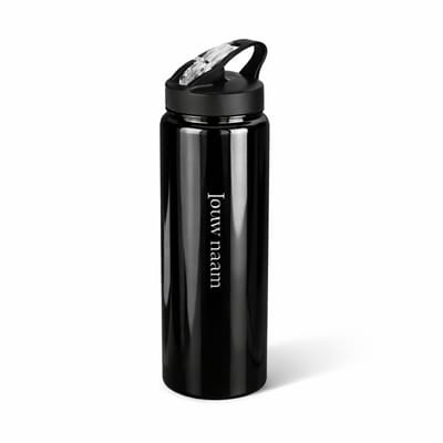 Sport bidon (Met eigen naam) - 800 ml - Sportfles Aluminium - Laser gegraveerd