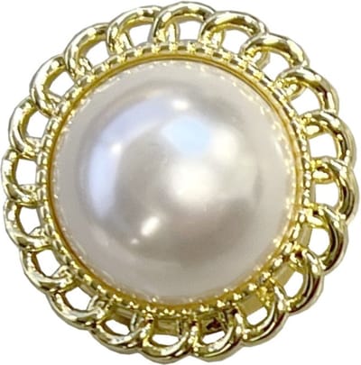 Hoofddoek Magneet - Magneet Broche Mini - Magneetbroche - Parel In Goud - Magnetische Broche - Sjaal - Hijab - Abaya - 20mm - Goudkleurig