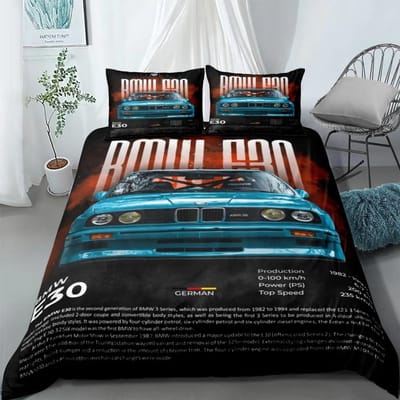 Gt3 Rally Dekbedovertrek Set King Queen Double Full Twin Eenpersoons Maat Beddengoed Set AU Single(140x210cm)