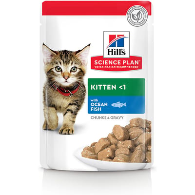 12x85g Kitten Zeevis Hill's Science Plan Kattenvoer