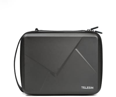 Telesin Opbergcase Large voor DJI Osmo Action 3/4/5 Pro - Hardcase - Schokbestendig en Spatwaterdicht - PU en EVA - Grijs