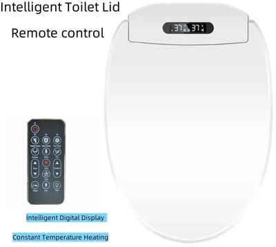 Novari - Toiletbril - Verwarmde toiletbril - Wc bril - Wc bril softclose - Direct verwarmingssysteem - Nachtverlichting - 510mm