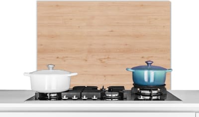 Spatscherm keuken 80x55 cm - Kookplaat achterwand Hout - Patronen - Planken - Muurbeschermer - Spatwand fornuis - Hoogwaardig aluminium