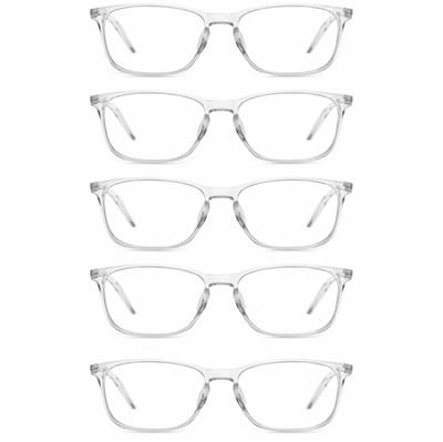 XYZ Eyewear Set van 5 Leesbrillen +1.00 - Dames - Heren - Leesbrillen - Trendy - Lees bril - Leesbril met sterkte - Voordeel - Stijvol - Transparant - Met sterkte +1.00